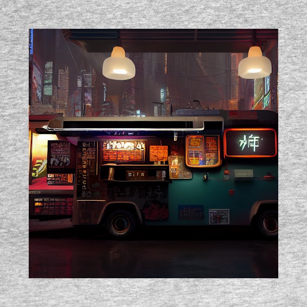 Cyberpunk Tokyo Ramen Food Truck by Grassroots Green